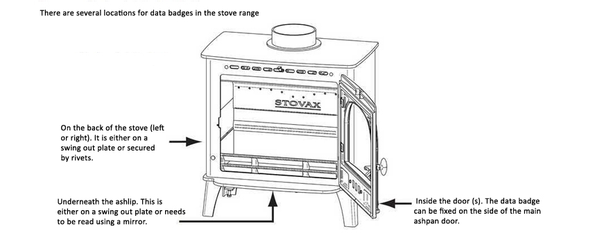 How to locate the serial number of your solid fuel stove 